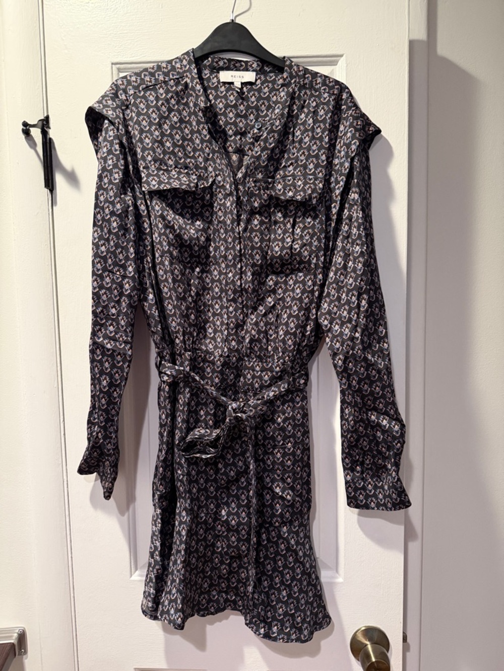 Rails Black Floral Patterned Shirt Dress